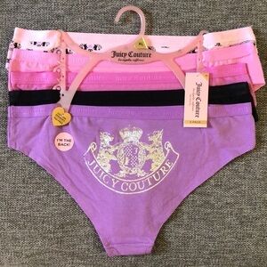 Juicy Couture Intimates 5 Pack Logo Underwear Bikini Panties Vintage Y2K XL